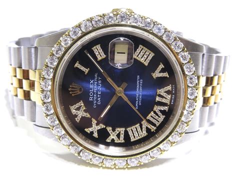 rolex datejust ss 36mm custom diamond bezel men's wristwatch|rolex datejust 36 oystersteel.